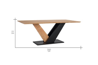 Table - Naturel et noir