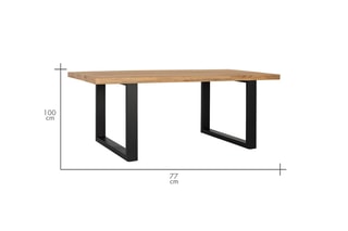 Table en manguier massif - 200 x 100 x 77 cm