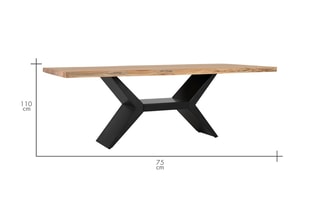 Table à manger en bois d’acacia - 220 x 75 x 110 cm