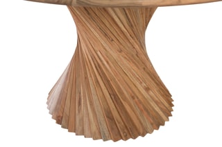 Table à manger en bois d'acacia - 130 x 76 x 130 cm