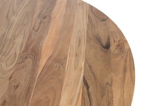 Table à manger en bois d'acacia - 130 x 76 x 130 cm