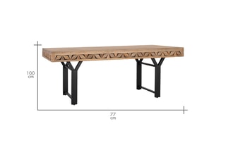 Table à manger en manguier - 200 x 77 x 100 cm