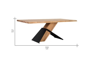 Table - Naturel et noir
