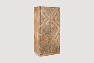Armoire 2 portes en manguier massif - 90 x 170 x 48 cm