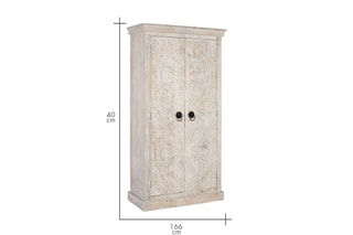 Armoire 2 portes en manguier - 90 x 166 x 40 cm
