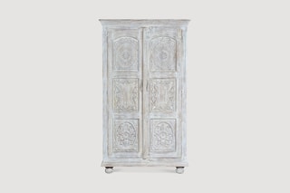 Armoire 2 portes - Blanc vieilli