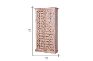 Armoire 2 portes - Naturel et doré