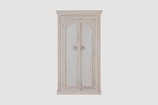 Armoire 2 portes - Blanc vieilli