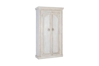 Armoire 2 portes - Blanc vieilli