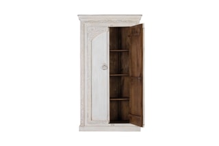 Armoire 2 portes - Blanc vieilli