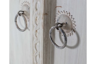Armoire 2 portes - Blanc vieilli