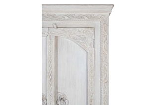 Armoire 2 portes - Blanc vieilli