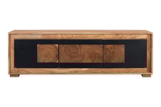 Meuble TV 3 portes en manguier - 160 x 50 x 40 cm