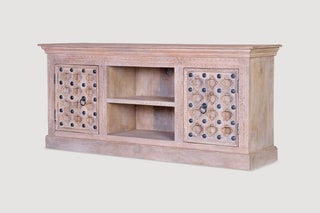 Meuble TV 2 portes - Naturel