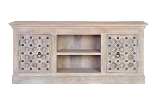 Meuble TV 2 portes - Naturel