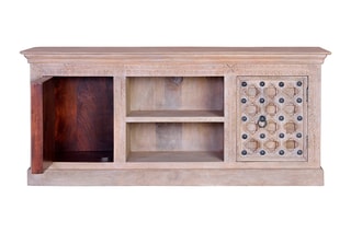 Meuble TV 2 portes - Naturel