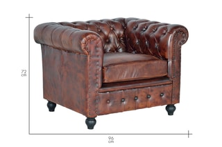 Fauteuil Chester - Marron vieilli
