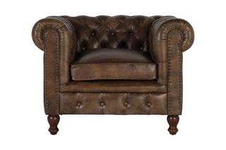 Fauteuil - Marron - En cuir