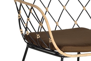 2 fauteuils - Naturel et noir