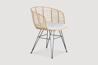 2 fauteuils - Naturel et noir
