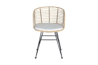 2 fauteuils - Naturel et noir