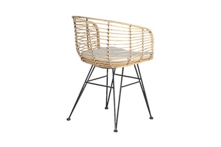 2 fauteuils - Naturel et noir