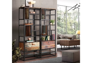 Bibliothèque - Naturel et noir
