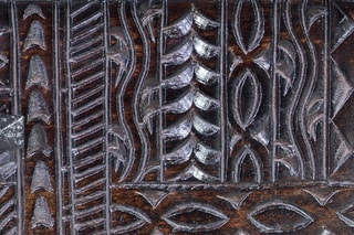 Console 2 tiroirs - Naturel et noir