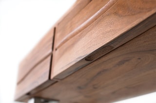 Console 3 tiroirs - Naturel et blanc