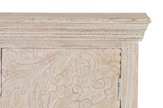 Commode 2 portes - Blanc vieilli