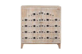 Commode 2 portes en manguier - 71 x 77 x 33 cm