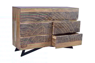Commode 6 tiroirs - 
Naturel et noir