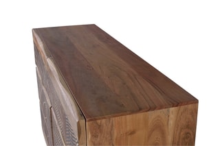 Commode 6 tiroirs - 
Naturel et noir