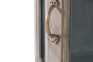 Vitrine d’angle 1 porte en manguier - 74 x 150 x 55 cm