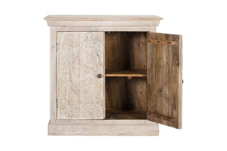 Buffet 2 portes en manguier - 90 x 90 x 40 cm