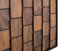 Buffet 4 portes en manguier et bois de sheesham - 212 x 75 x 40 cm