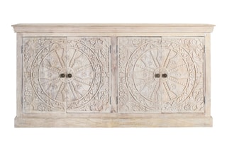 Buffet 4 portes en manguier - 180 x 40 x 90 cm
