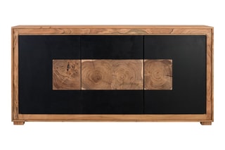 Buffet 3 portes en manguier massif - 190 x 93 x 40 cm