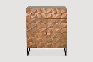 Buffet 2 portes - Naturel et noir