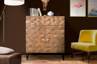 Buffet 2 portes - Naturel et noir