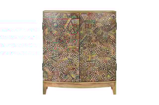 Buffet 2 portes en manguier - 66 x 77 x 32 cm