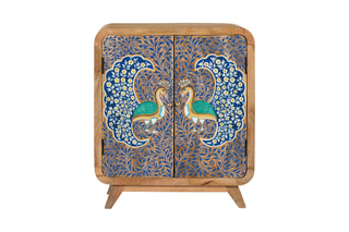 Buffet 2 portes en manguier massif - 66 x 77 x 33 cm