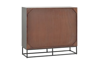 Buffet 2 portes - Gris clair et marron