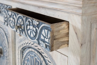 Buffet 2 portes en manguier - 116 x 90 x 40 cm