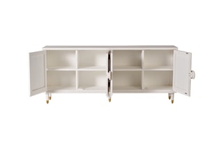Buffet 4 portes - Naturel et blanc