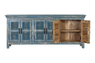 Buffet 6 portes - Bleu et blanc