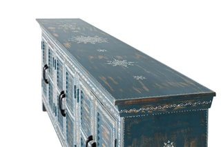 Buffet 6 portes - Bleu et blanc