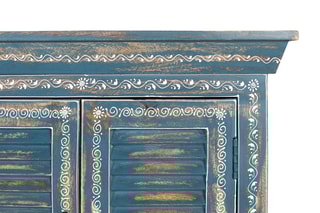 Buffet 6 portes - Bleu et blanc