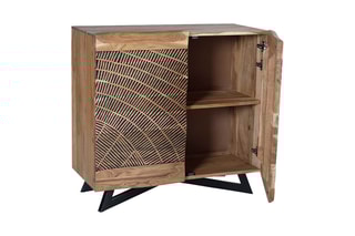 Buffet 2 portes - 
Naturel et noir