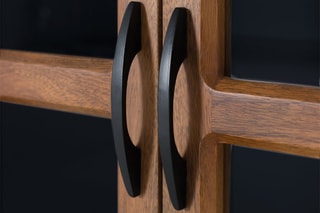 Buffet 2 portes - Naturel et noir